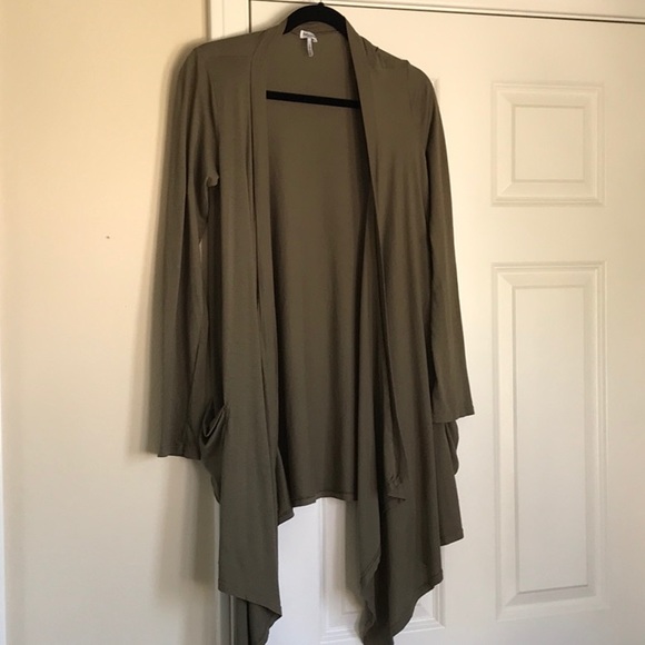 Splendid Other - Splendid Drape Front Cotton Cardigan Splendid Other - Splendid Drape Front Cotton Cardigan